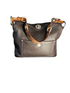 COACH Vintage Chelsea Hobo Bag Dark Brown Pebbled Leather